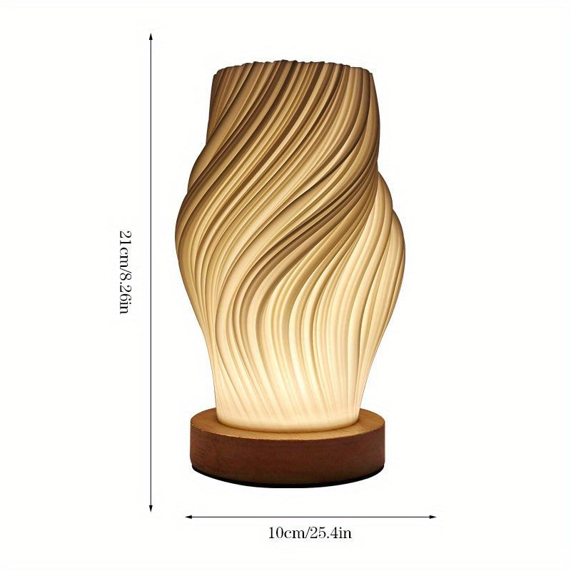Chic Modern LED Swirl Table Lamp β Dimmable, Minimalist Bedside & Desk Light