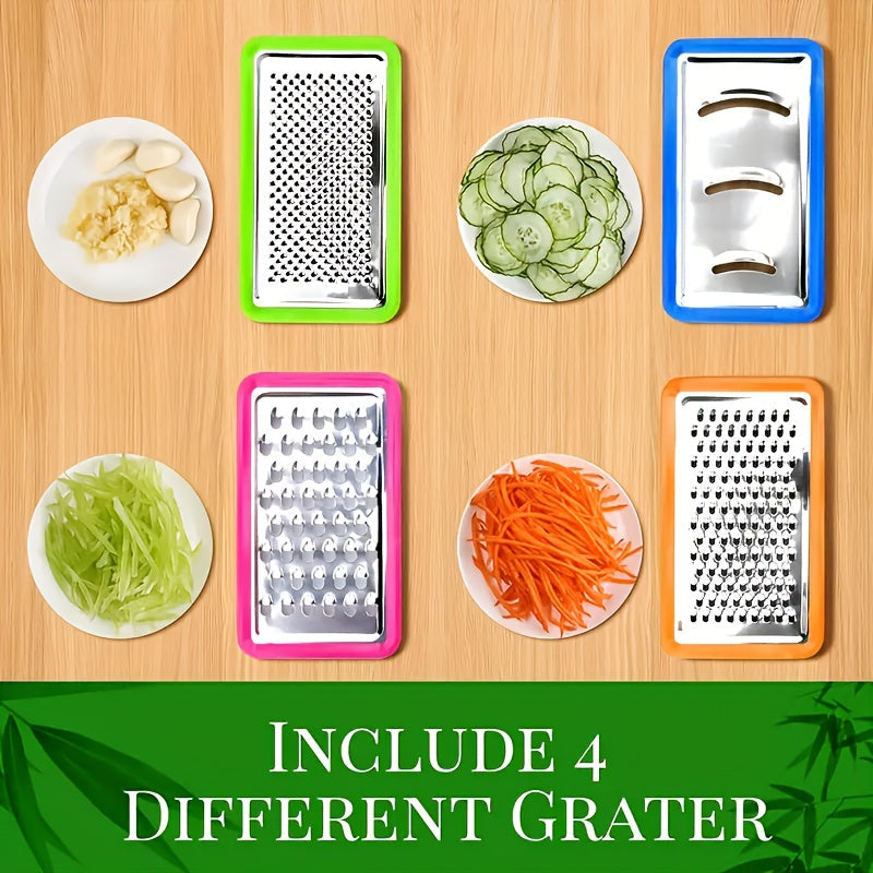 Premium Bamboo Cutting Board with Built-In Storage Trays and Graters β All-in-One Kitchen Prep Station