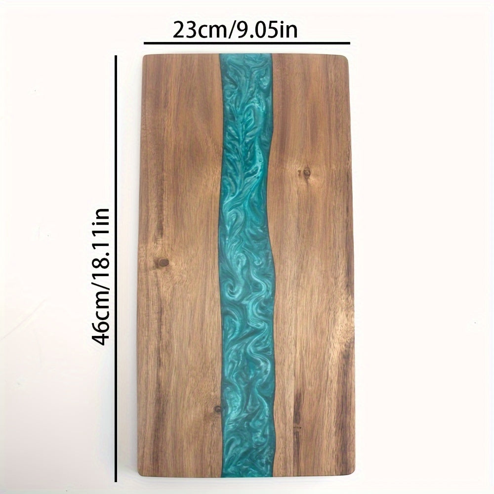 Elegant Resin River Acacia Cutting Board β Premium Charcuterie & Cheese Serving Board