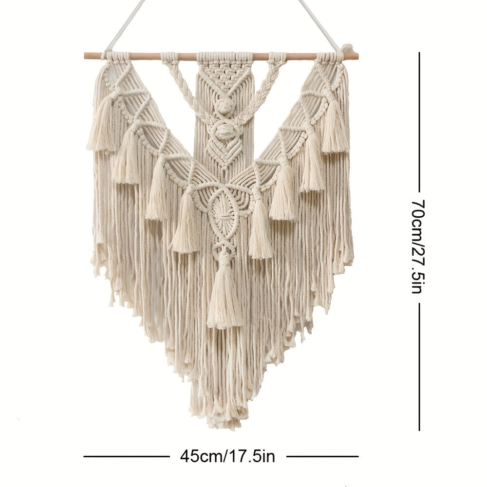 Bohemian Macrame Wall Hanging β Handcrafted, Woven Tapestry for Boho-Chic Home Decor