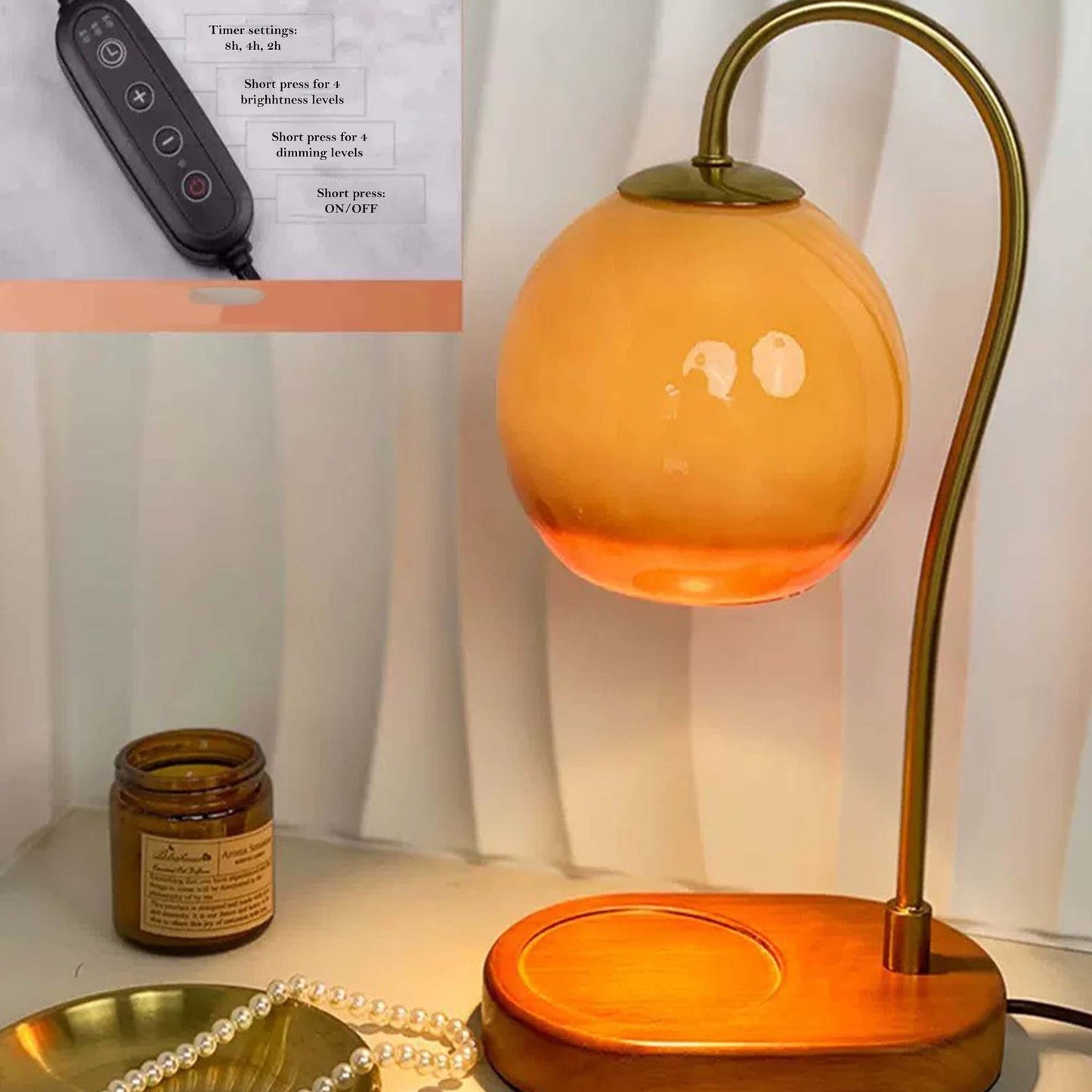 Adjustable Flameless Wax Warmer Table Lamp β Safe Candle Melter