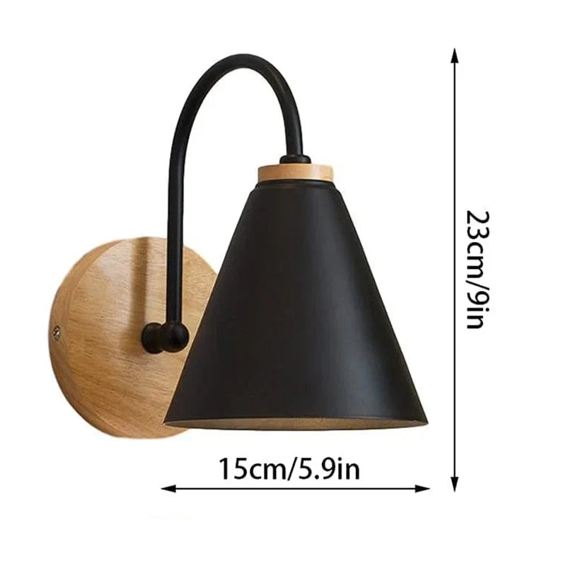 Nordic Beam Wall Light β Scandinavian Wood & Iron Design