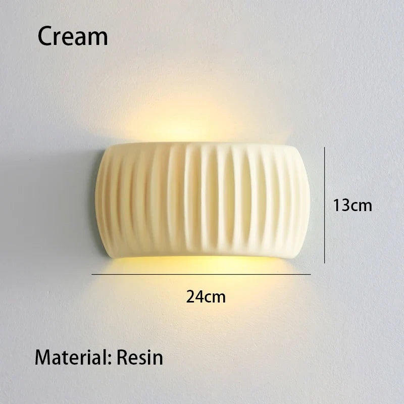 French Resin Wall Lamp β Textured Modern Sconce for Elegant Ambient Lighting