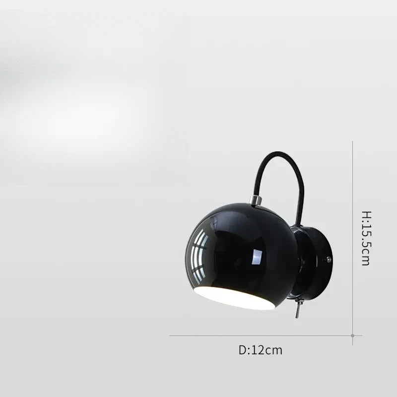 Nordic Cream Wall Lamp with Adjustable Dome Light β Modern, Minimalist Glow