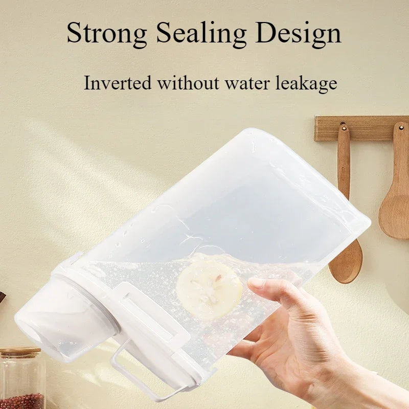 2.5L Airtight Grain Storage Canister with Measuring Cup β Keeps Rice, Cereal & Flour Fresh and Easy to Measure
