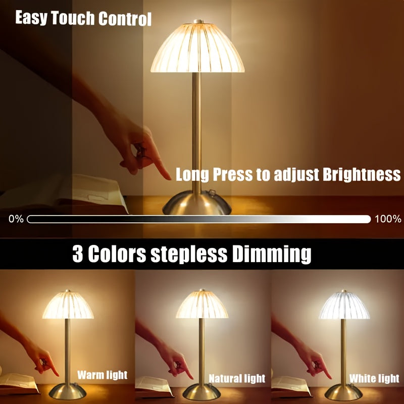Golden Touch Table Lamp β USB Rechargeable, Touch-Activated Ambient Lighting