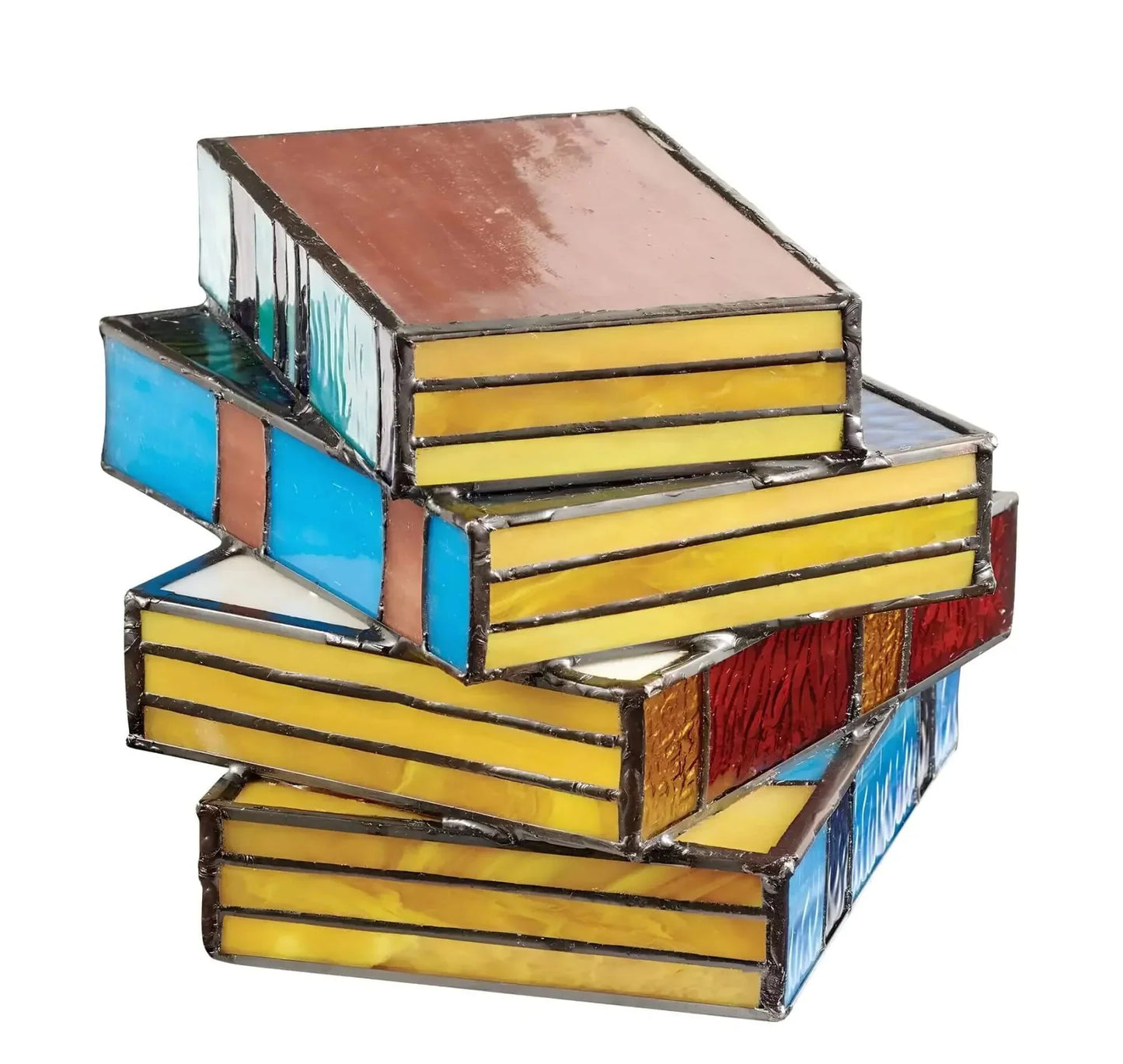 Stained Glass Book Lamp β Handcrafted Art Lighting for Elegant Reading