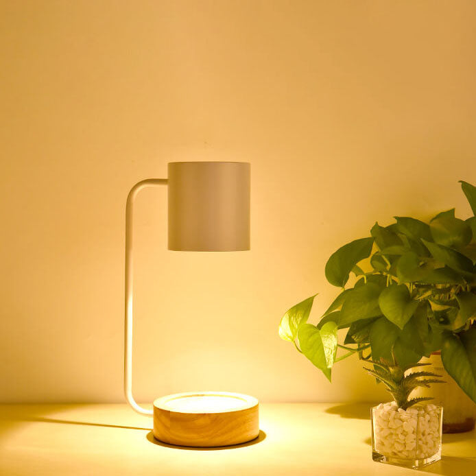 Japanese Minimalist Table Lamp — Sleek Wood & Metal Design for Modern Living
