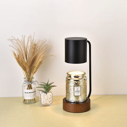 Japanese Minimalist Table Lamp — Sleek Wood & Metal Design for Modern Living