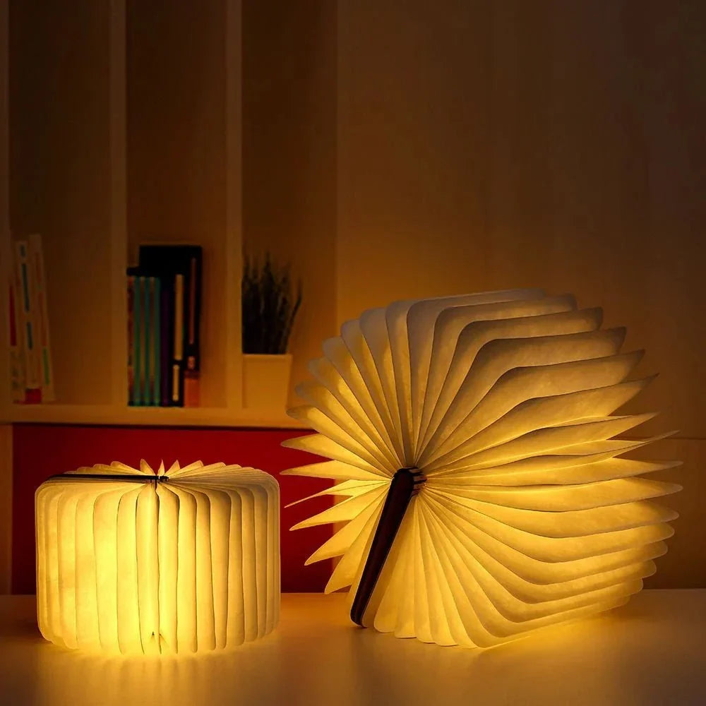 Lumibook Table Lamp — 360° Foldable Design, Rechargeable Light for Anywhere