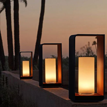 Sleek Square Outdoor LED Light - Waterproof, Solar-Powered