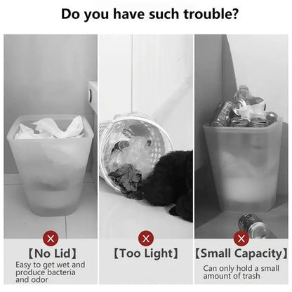 15L Modern Odour-Sealing Trash Can with Elevated Legs – Sleek Waste Bin for Kitchen, Living & Bathroom