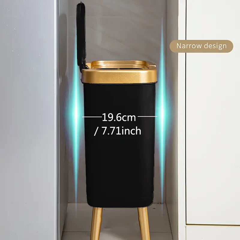 15L Modern Odour-Sealing Trash Can with Elevated Legs – Sleek Waste Bin for Kitchen, Living & Bathroom