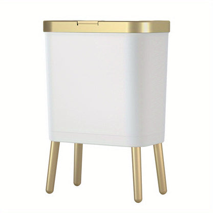 15L Modern Odour-Sealing Trash Can with Elevated Legs – Sleek Waste Bin for Kitchen, Living & Bathroom