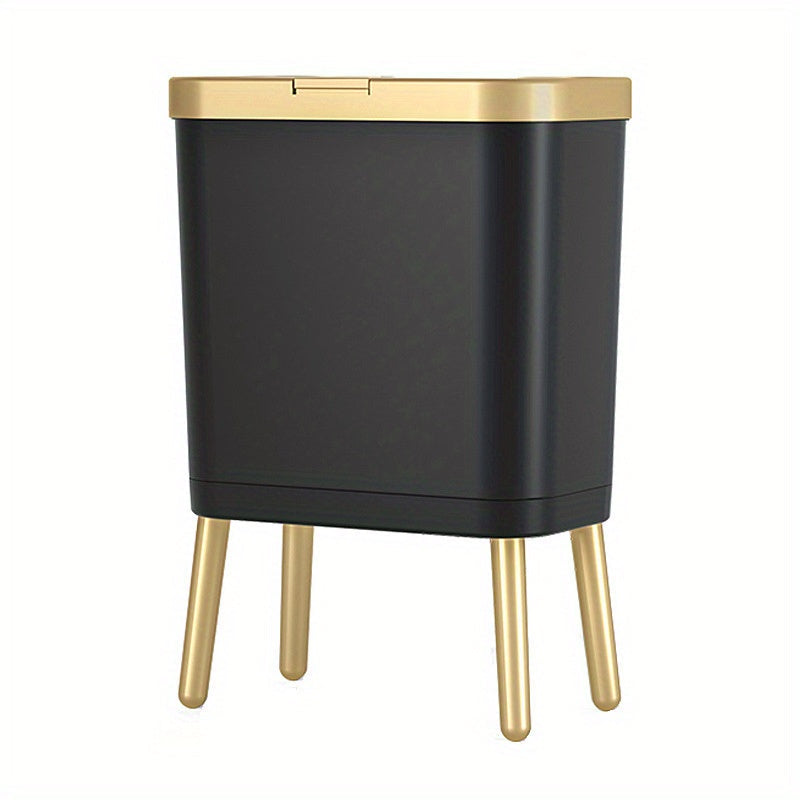 15L Modern Odour-Sealing Trash Can with Elevated Legs – Sleek Waste Bin for Kitchen, Living & Bathroom