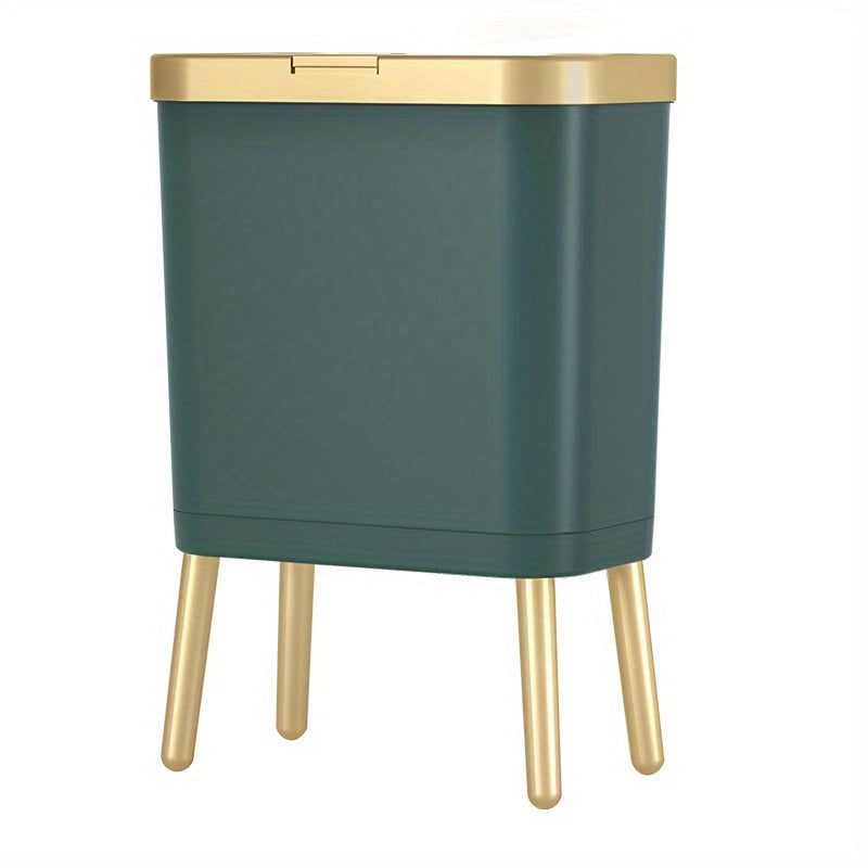 15L Modern Odour-Sealing Trash Can with Elevated Legs – Sleek Waste Bin for Kitchen, Living & Bathroom