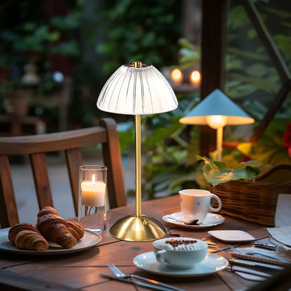 Golden Touch Table Lamp – USB Rechargeable, Touch-Activated Ambient Lighting