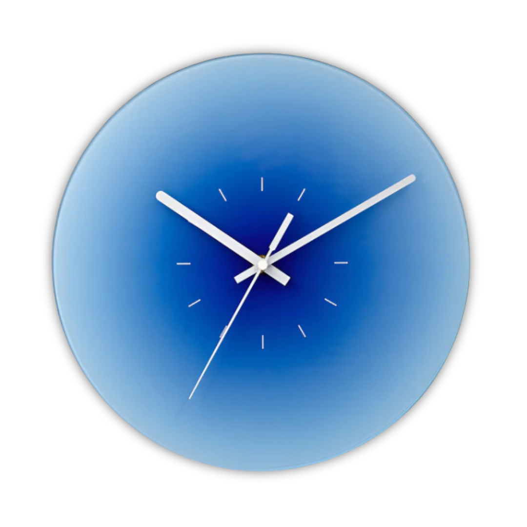 Sunset Glass Wall Clock — Modern Gradient Design for a Stylish Space