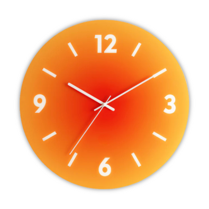 Sunset Glass Wall Clock — Modern Gradient Design for a Stylish Space