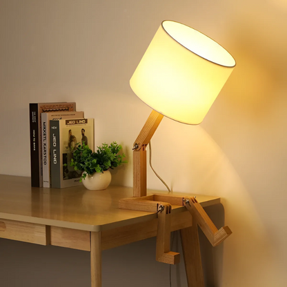 Rilna Table Lamp | Flexible Wooden Design for Cozy, Adjustable Lighting