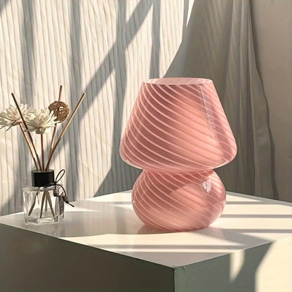 Elegant Murano-Style Glass Mushroom Lamp — USB-Dimmable Table Light