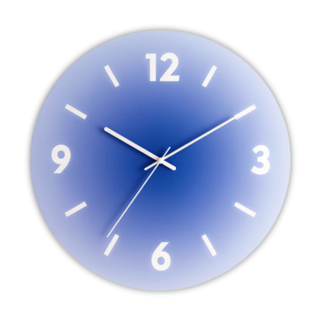 Sunset Glass Wall Clock — Modern Gradient Design for a Stylish Space