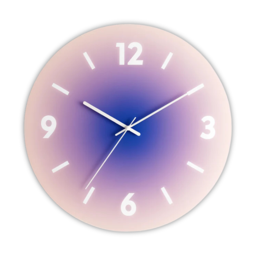 Sunset Glass Wall Clock — Modern Gradient Design for a Stylish Space