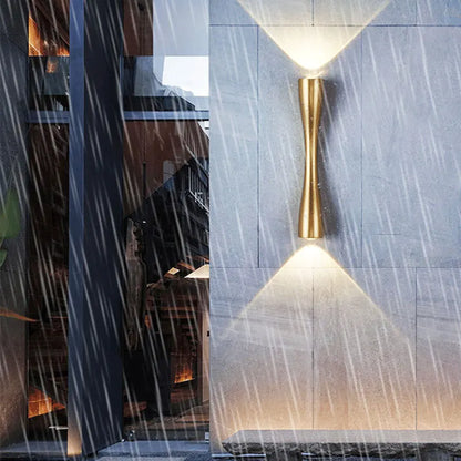 Lux Modern Gold Wall Light - Nordic Up-and-Down Waterproof Sconce