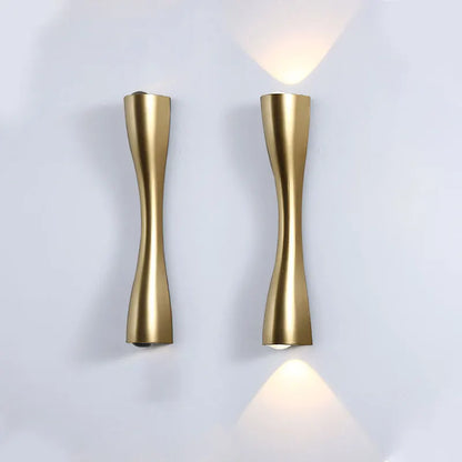 Lux Modern Gold Wall Light - Nordic Up-and-Down Waterproof Sconce