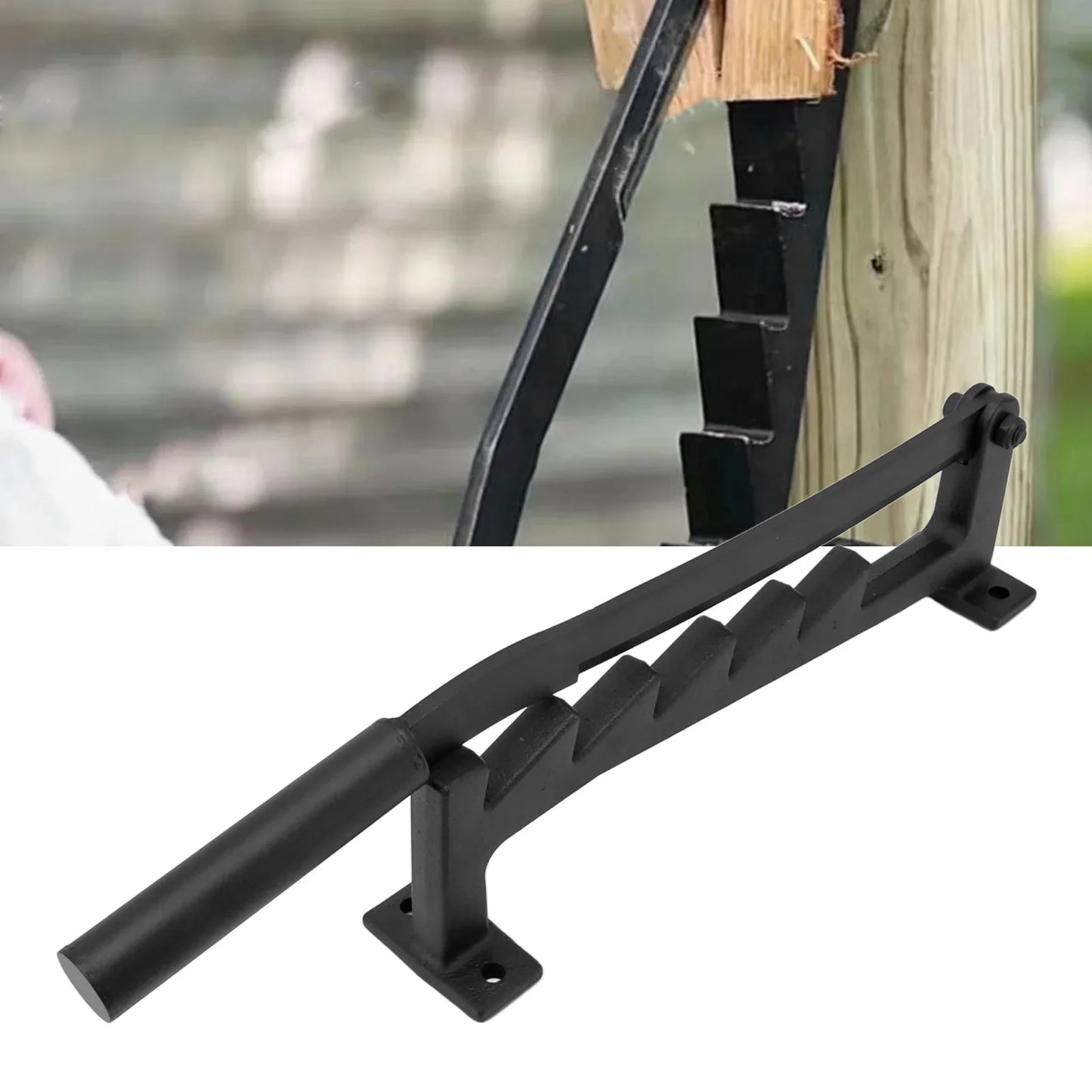 WoodMount Wall-Mounted Kindling Splitter with Premium High-Carbon Steel Cutter
