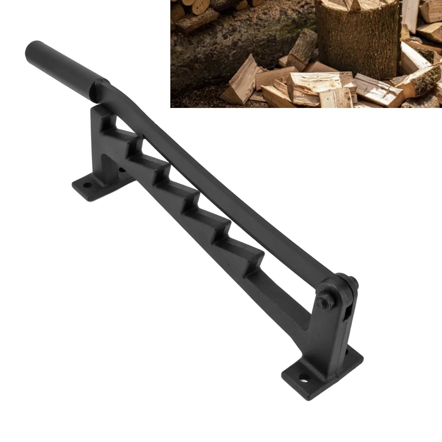 WoodMount Wall-Mounted Kindling Splitter with Premium High-Carbon Steel Cutter