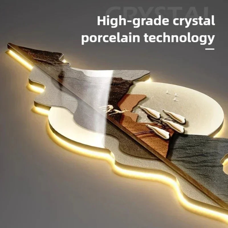 LumoClock - Large Modern Wall Clock with Silent Quartz Movement & Ambient LED Light