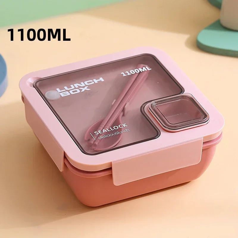 BentoGo Portable Lunch Box - Leak-Proof Bento with Integrated Cutlery, Microwave & Dishwasher Safe