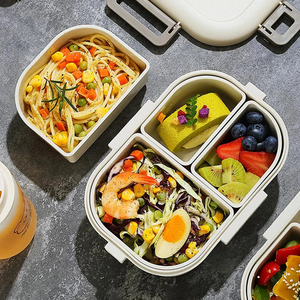 FreshMate Portable Bento Lunch Box — Leak-Proof 3-Compartment Design for On-The-Go Meals