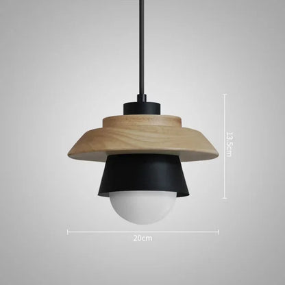Nordic Wood Pendant Light – Playful Colourful Macaron Design