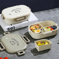 FreshMate Portable Bento Lunch Box — Leak-Proof 3-Compartment Design for On-The-Go Meals