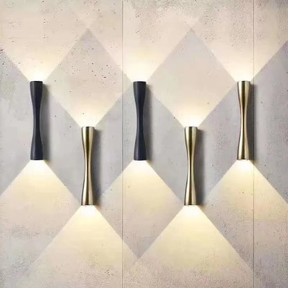 Lux Modern Gold Wall Light - Nordic Up-and-Down Waterproof Sconce