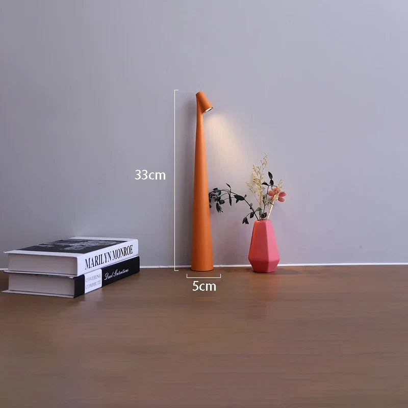 Glowora LED Table Lamp – Rechargeable, Touch-Dim, Adjustable Brightness