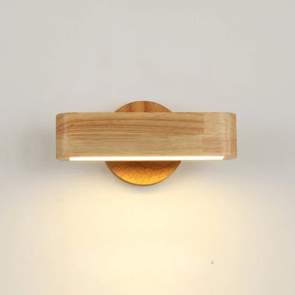 Rotating Wall Lamp — Premium Japanese Solid Wood & Aluminum Design