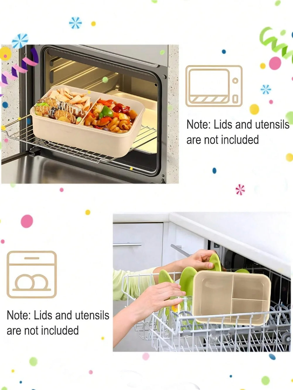 MealMate Bento Lunch Box with Utensils | 4-Compartment, Leak-Proof Design for Fresh, On-the-Go Meals