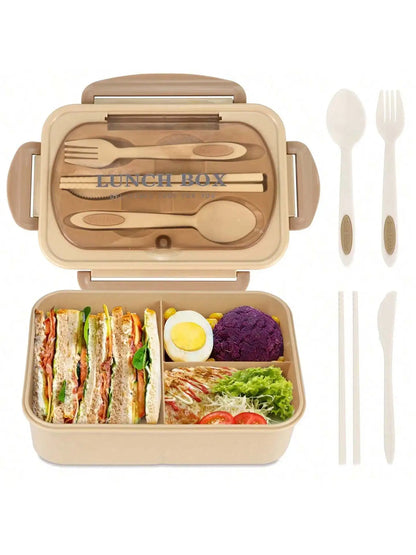 MealMate Bento Lunch Box with Utensils | 4-Compartment, Leak-Proof Design for Fresh, On-the-Go Meals