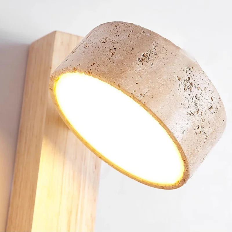 Éclat Wall Lamp – French Wabi-Sabi Headboard Light with Easy Pull Switch