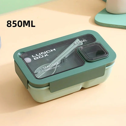 BentoGo Portable Lunch Box - Leak-Proof Bento with Integrated Cutlery, Microwave & Dishwasher Safe