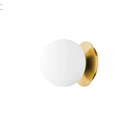 Nordic Globe Glass Wall Light – Modern Minimalist Illumination for Bathroom & Bedroom