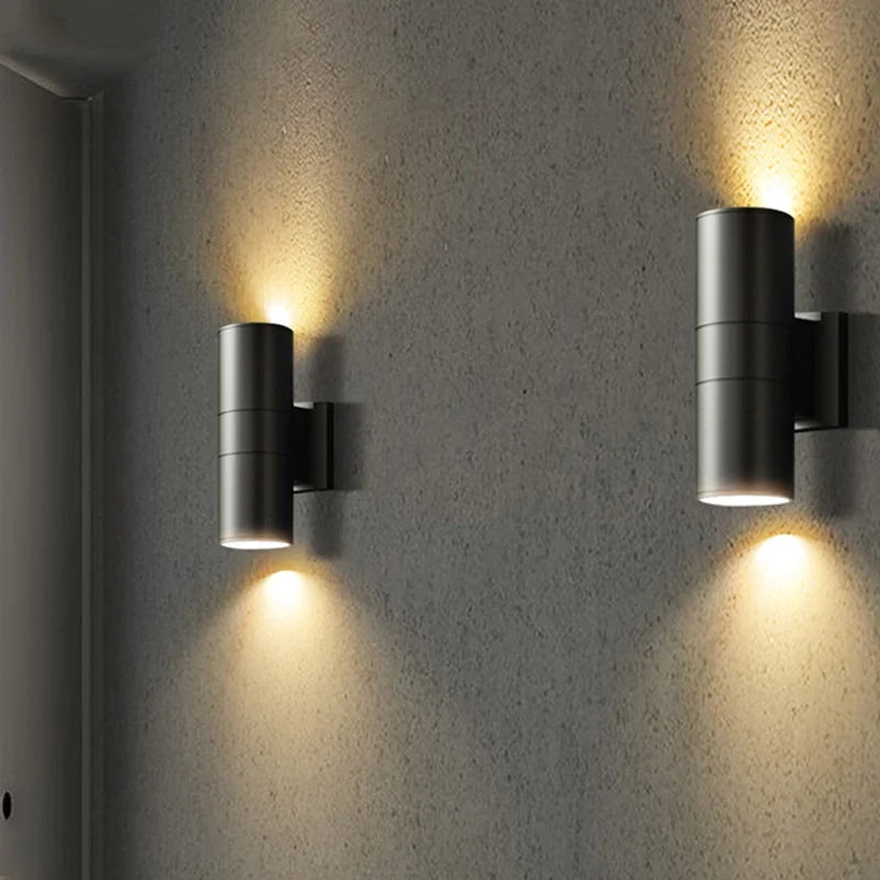 Sleek Modern Outdoor Wall Light — Waterproof LED Sconce with Up & Down Lighting