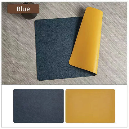 DuoMat Dual-Sided Faux Leather Placemats – Heat-Resistant, Waterproof & Easy-to-Clean