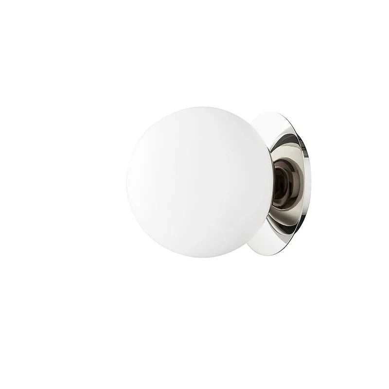 Nordic Globe Glass Wall Light – Modern Minimalist Illumination for Bathroom & Bedroom