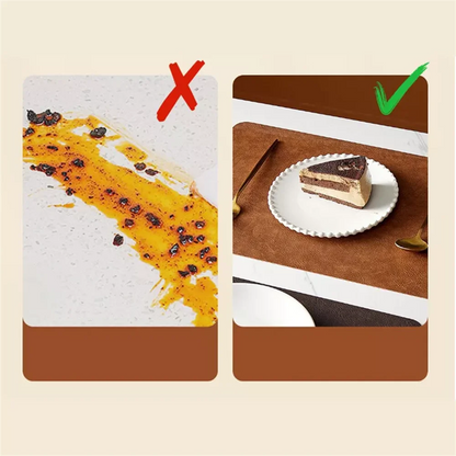 DuoMat Dual-Sided Faux Leather Placemats – Heat-Resistant, Waterproof & Easy-to-Clean