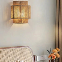 RattanGlow Handwoven Rattan Wall Lamp – Warm Ambient Light with Natural Texture
