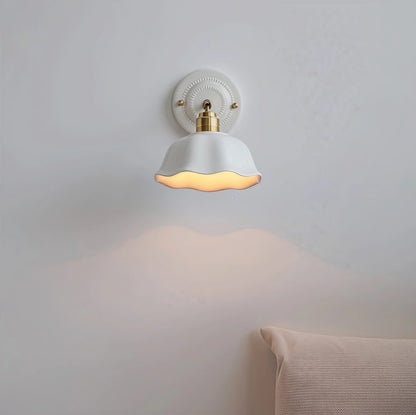 Nordic Cream Ceramic Wall Lamp – Timeless Vintage Elegance for Modern Homes